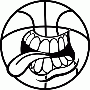 Basketball Mouth Die Cut Decal