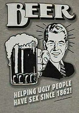Beer Helping Ugly People Decal