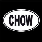 Chow Oval Dog Decal