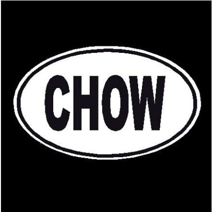 Chow Oval Dog Decal