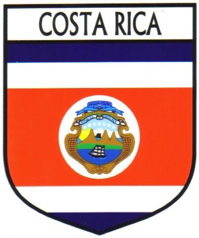 Costa Rica Flag Crest Decal Sticker