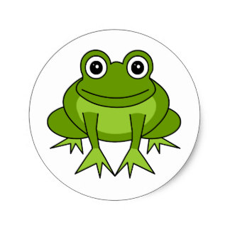 cute_frog_round_sticker