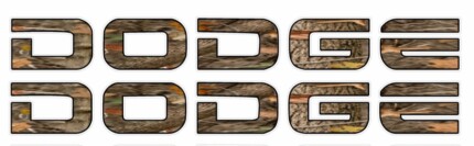 Dodge TEXT Logo - FILLS nature PAIR