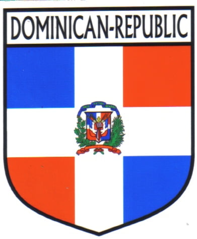 Dominican Republic Flag Crest Decal Sticker