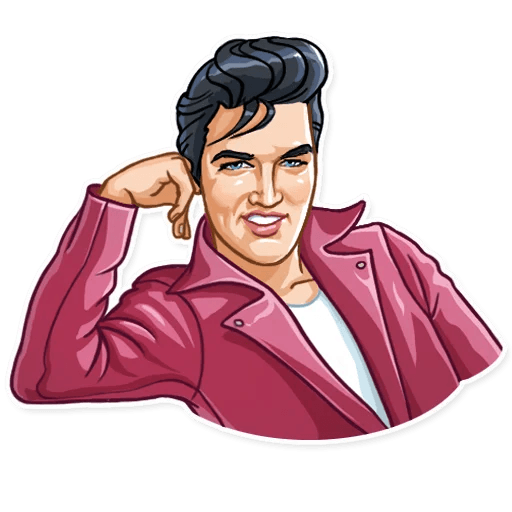 elvis presley the king music band sticker 5
