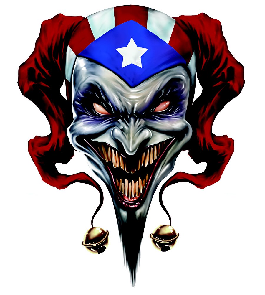 Evil Jester Skull Sticker - Pro Sport Stickers