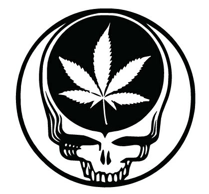 greatful dead weed peace decal