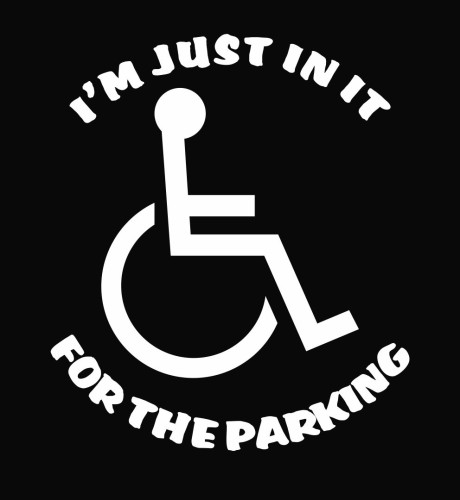 Handicap Parking Die Cut Vinyl Decal Sticker