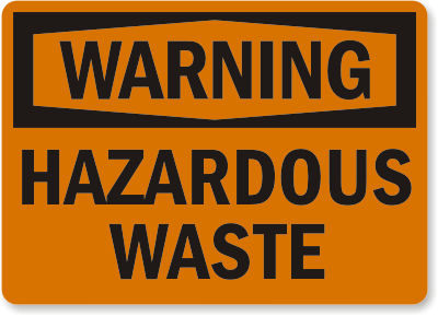 Hazardous Waste Warning Sign 1