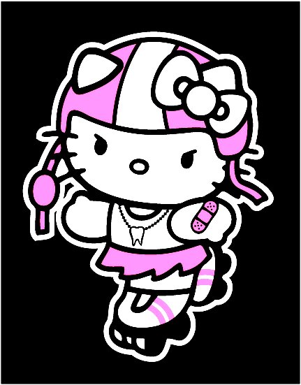 Hello K Color Derby Kitty Sticker