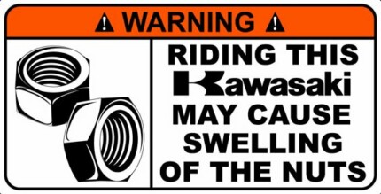 Kawasaki Funny Warning Sticker 5