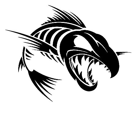 mean fish fishing decal 67 - Pro Sport Stickers