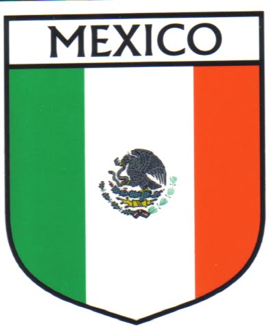 Mexico Flag Crest Decal Sticker