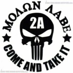 Molon-Labe-Come-And-Take-It-Punisher DIE CUT DECAL