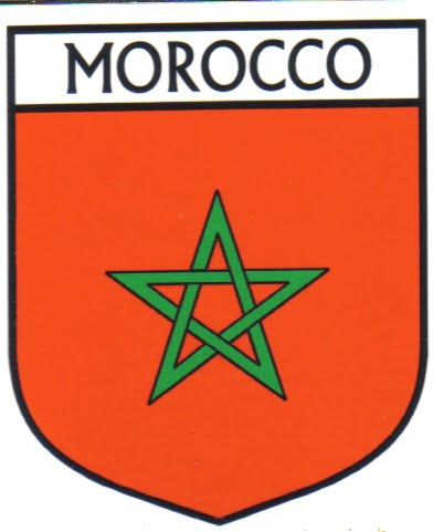 Morocco Flag Crest Decal Sticker