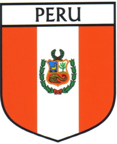Peru Flag Crest Decal Sticker