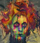 psychedelic faces wall decal car sticker 20