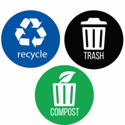 RECYCLE STICKER SET of 3