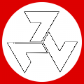 triskelion new nazi  logo square sticker