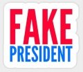 TRUMP Fake President Sticker