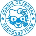 zombie outbreak kitty gas mask decal