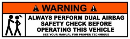 Airbag Check Funny Warning Sticker 2
