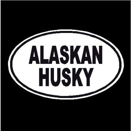 Alaskan Husky Oval Decal