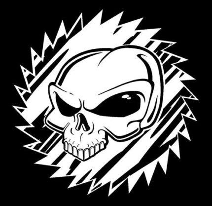 Alien Skull 2 Vinyl Decal