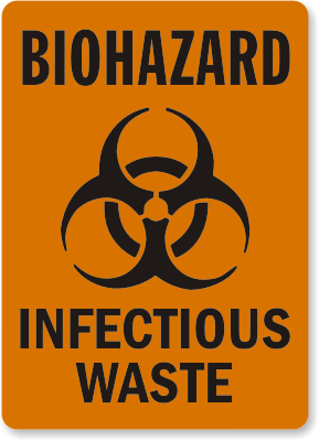 Biohazard Infectious Waste Sign