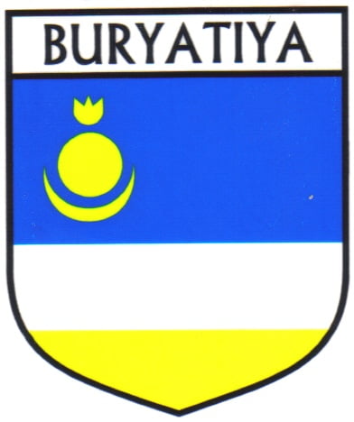 Buryatiya Flag Crest Decal Sticker