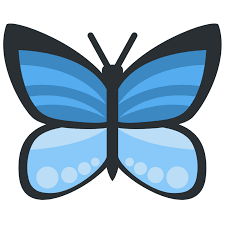 butterfly blue emoji