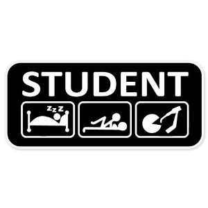 college student funny car bumper sticker-