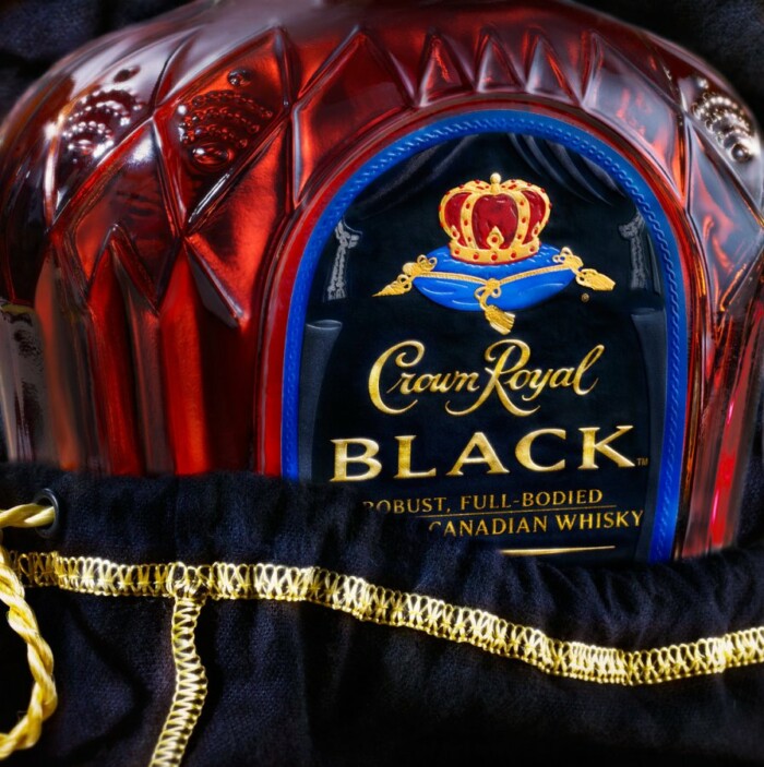 Crown Royal Black Whisky Bottle Shot Sticker