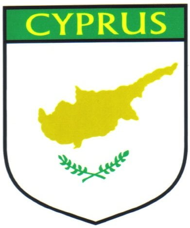 Cyprus Flag Crest Decal Sticker