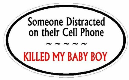 DISTRACTED DRIVER OVAL - Baby Boy