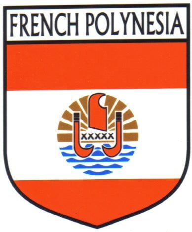 French Polynesia Flag Crest Decal Sticker