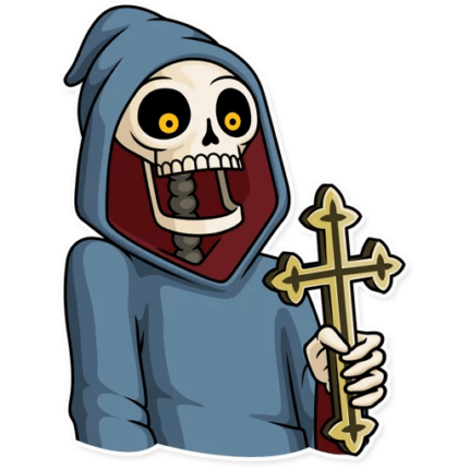 friendly death_grim reaper sticker 35