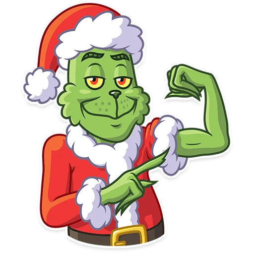 grinch stole christmas_cartoon sticker 20
