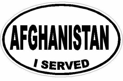 I served MILITARY OVAL DECALS - AFGHANISTAN