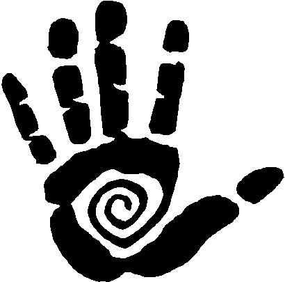 Indian Hand Spiral Decal