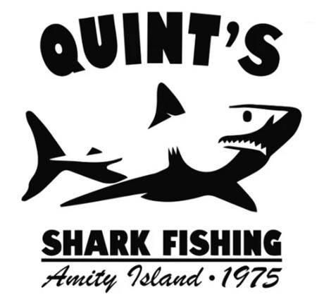 Jaws_Quints_Shark_Fishing_B&W Sticker - Pro Sport Stickers