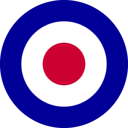 London royal air force round sticker