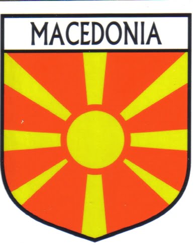 Macedonia Flag Crest Decal Sticker