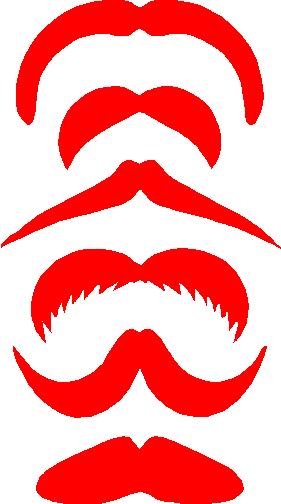 Mustache Sticker Set Combo 6
