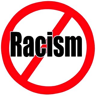 no racism circular sticker