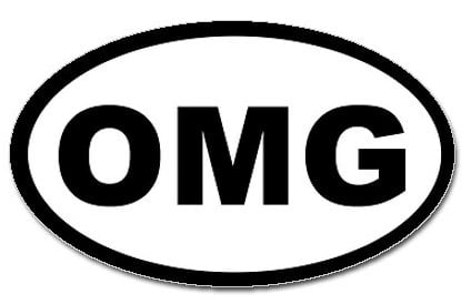 OMG Oval Sticker