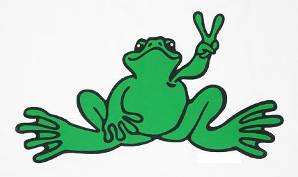 Peace Frog Color Sticker