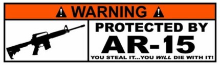 Protected By Funny Warning Sticker 10