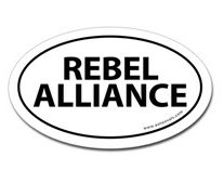 rebel alliance oval auto sticker