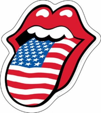 rolling stones USA tounge sticker